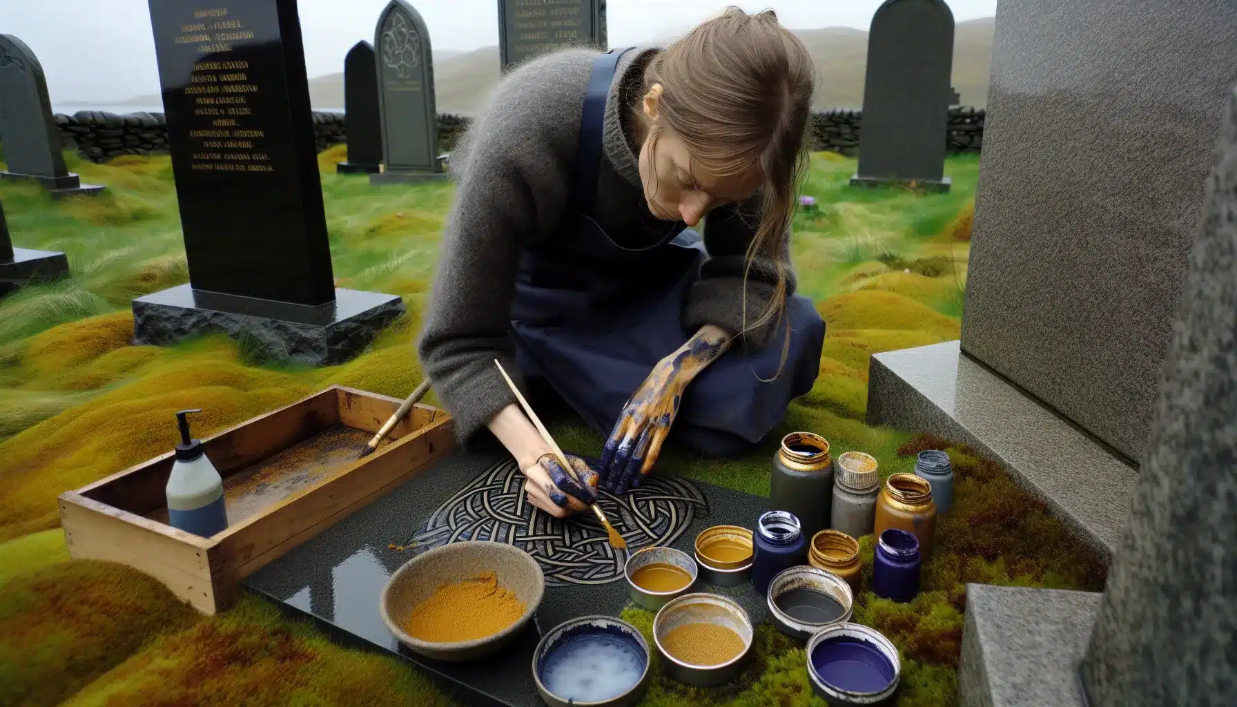 Bruk av farger i gravkunst &ndash; illustrasjon 1