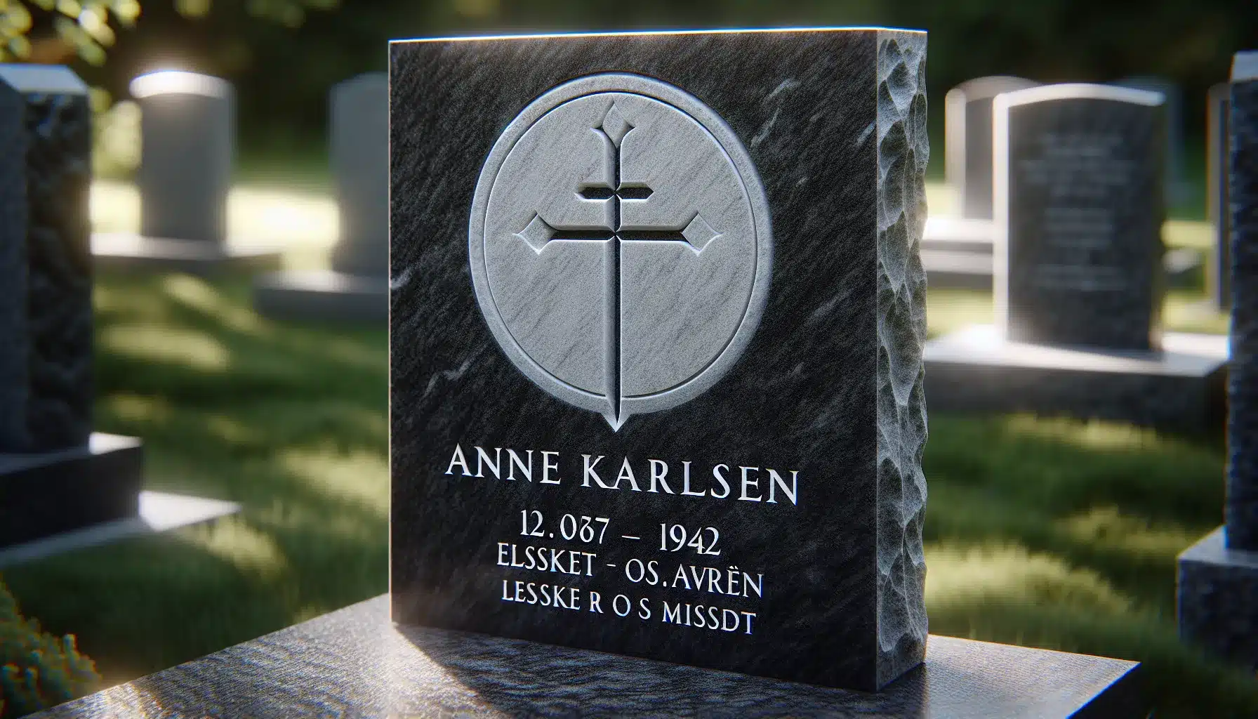 Hvordan velge tekst og skrifttype til gravsteiner &ndash; illustrasjon 1